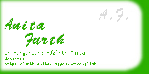 anita furth business card